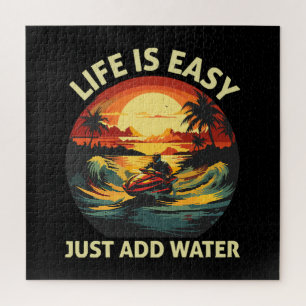 Klassischer Jet Ski Skier Puzzle