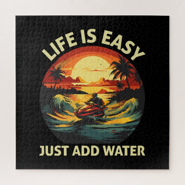 Klassischer Jet Ski Skier Puzzle (Vertikal)