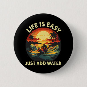 Klassischer Jet-Ski-Skifahrer Button