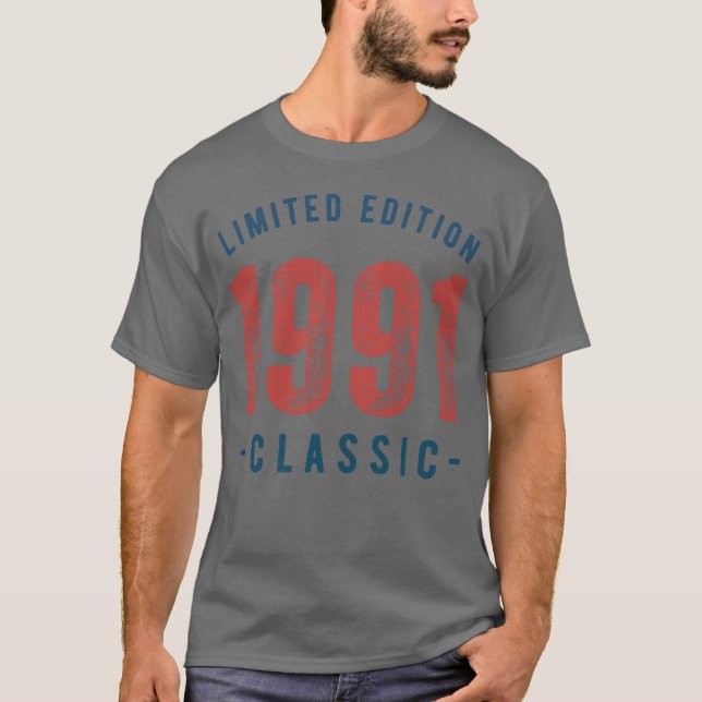 Klassischer Junge von 1991 T-Shirt (Vorderseite)