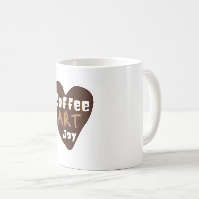 Klassischer Kaffee-Kunst-Herzbecher Kaffeetasse (VorderseiteRechts)
