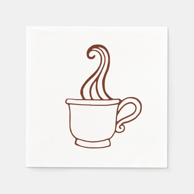 Klassischer Kaffee Napkins Serviette (Vorderseite)