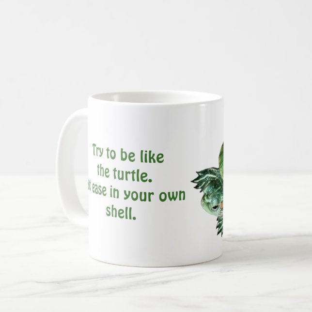 Klassischer Kaffeebecher Schildkröte Kaffeetasse (Vorderseite Links)