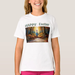 Klassischer Kaninchen-Osterhase mit Oster-Eier-Kor T-Shirt