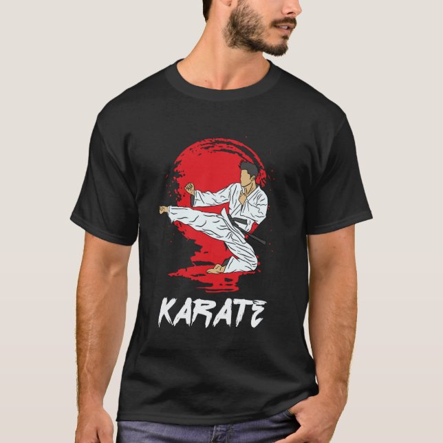 Klassischer Karate-Flugkick T-Shirt (Vorderseite)