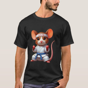 Klassischer Karate-Maus-Champion-Geist-Kämpfer T-Shirt