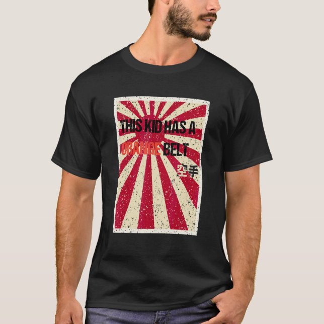 Klassischer Karate Orange Gürtel Jugend T-Shirt (Vorderseite)