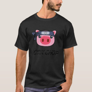 Klassischer Karate-Schwein Schweinekotelett T-Shirt