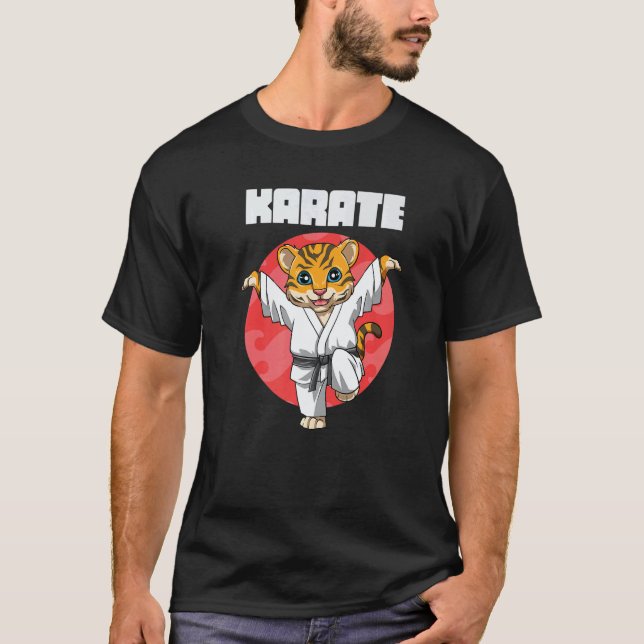 Klassischer Karate-Tiger-Kranich-Kick T-Shirt (Vorderseite)