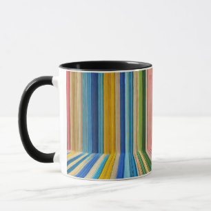 Klassischer Komfort-Streifen-Kaffeebecher Tasse