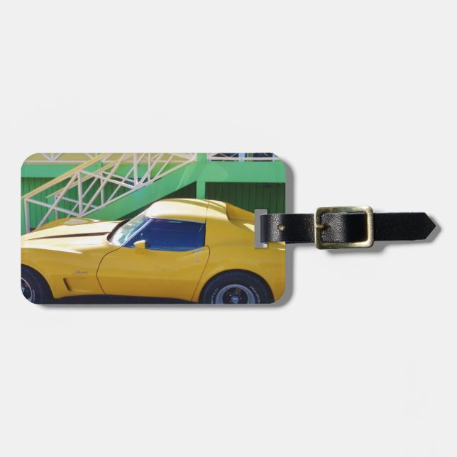 Klassischer KorvetteStingray. Gepäckanhänger (Vorderseite horizontal)