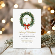 Klassischer Kranz-Monogramm-Weihnachten Familienna