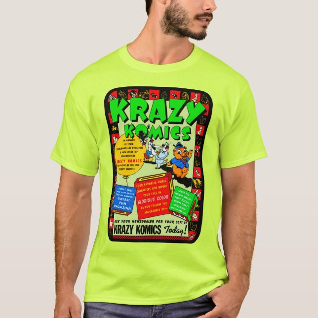 Klassischer KRAZY Komics-T - Shirt der 40er Jahre (Vorderseite)