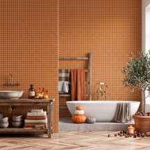 Klassischer Kürbis Herbst Gingham Karo Check