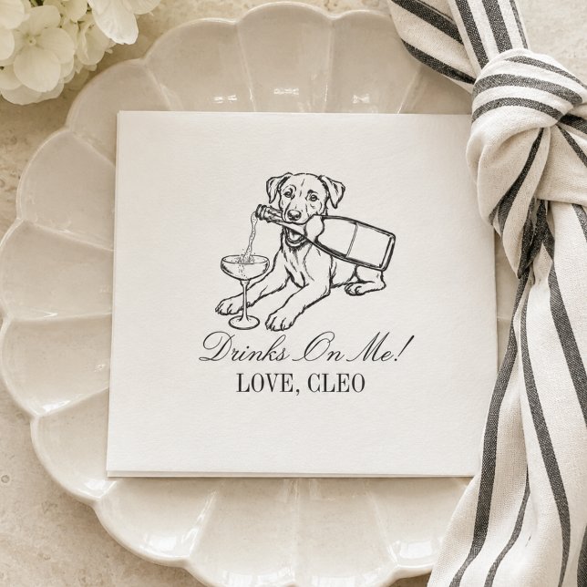 Klassischer Labrador Retriever Champagner Hochzeit Serviette (Classic Labrador Retriever Champagne Wedding Napkins)