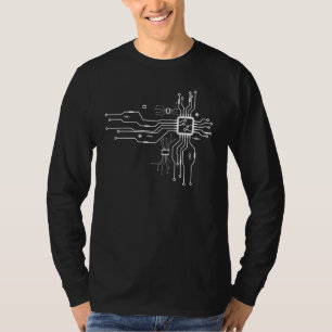 Klassischer Lässiger CPU Mens Computerherz Spaß Co T-Shirt