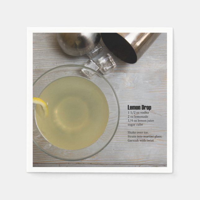 Klassischer Lemon Drop Serviette (Vorderseite)
