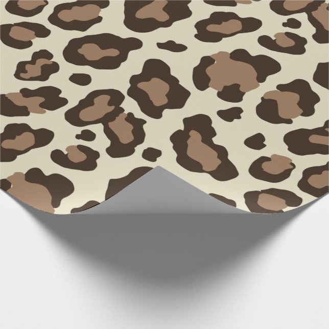 Klassischer Leopard Geschenkpapier (Ecke)