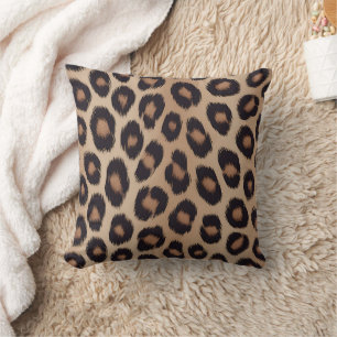 Klassischer Leoparden-Tierdruck Brauner Gepard Kissen