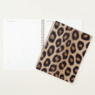 Klassischer Leoparden-Tierdruck Brauner Gepard Planer