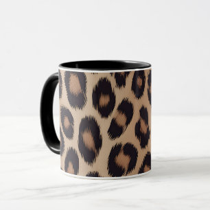 Klassischer Leoparden-Tierdruck Brauner Gepard Tasse