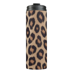 Klassischer Leoparden-Tierdruck Brauner Gepard Thermosbecher