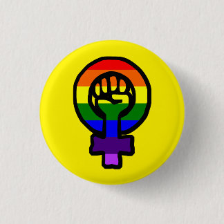 Klassischer LGBT feministischer Zeichen-Knopf Button