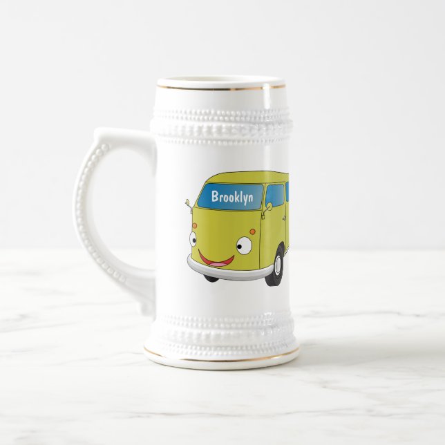 Klassischer Limettengrüner Cartoon Bierglas (Links)