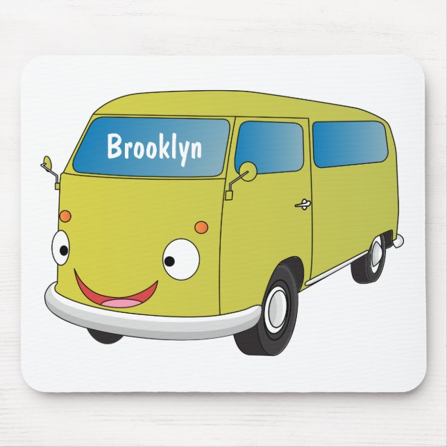 Klassischer Limettengrüner Cartoon Mousepad (Vorne)