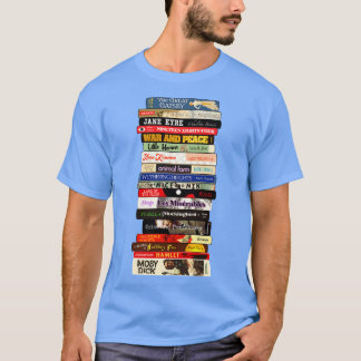 Klassischer Literaturbuchstapel T-Shirt