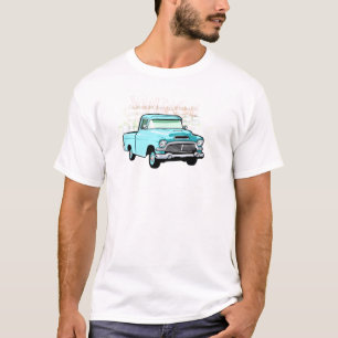 Klassischer LKW im Blau, sehr alter halb T-Shirt