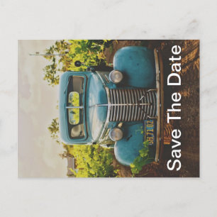 Klassischer LKW Save the Date Ankündigungspostkarte
