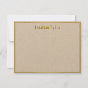 Klassischer Look Gold Calligraphy Skriptvorlage Mitteilungskarte