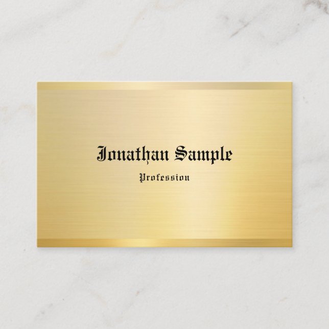 Klassischer Look Old English Gold Template Vintag Visitenkarte (Vorderseite)