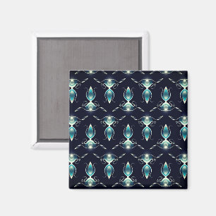 Klassischer Look von blauen Edelsteinen mit glühen Magnet