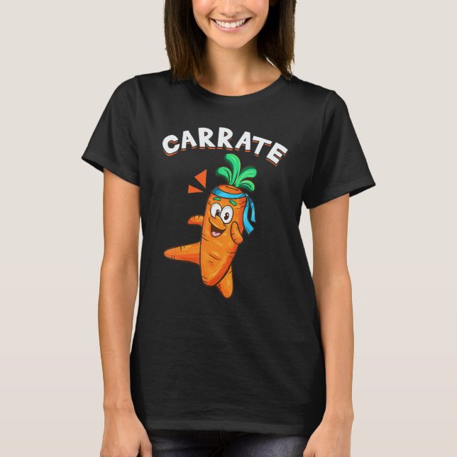 Klassischer lustiger Gemüse-Gemüse-Wortwitz Karate T-Shirt (Vorderseite)