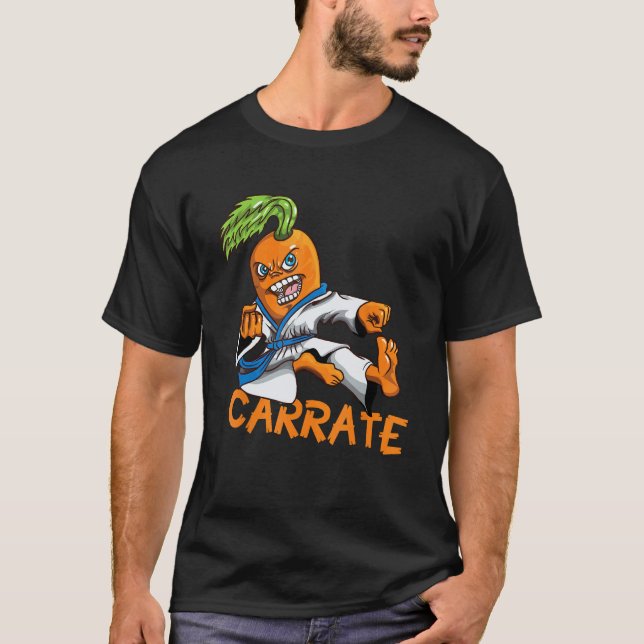 Klassischer lustiger Karate-Karotten-Karate-Mail M T-Shirt (Vorderseite)