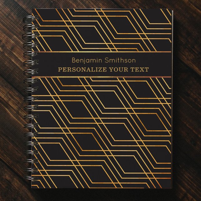Klassischer Luxus Abstrakt Black Gold Beruflich Planer (Von Creator hochgeladen)