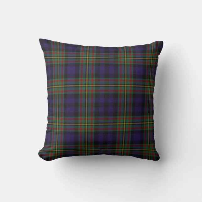 Klassischer MacLellan Tartan-kariertes Kissen (Vorderseite)