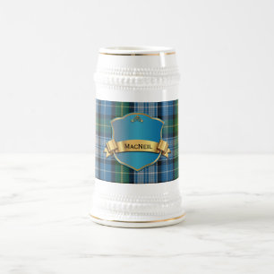Klassischer MacNeil Tartan karierter Stein Bierglas