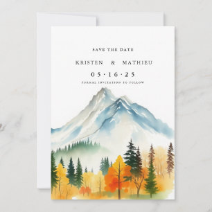 Klassischer, maßgeschneiderter Berg Save The Date