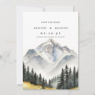 Klassischer maßgeschneiderter Berg Save The Date