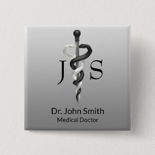 Klassischer medizinischer Noble Elegantes Schwarz- Button