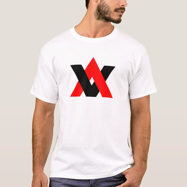 Klassischer minimaler Buchstabe VA T-Shirt (Vorderseite)