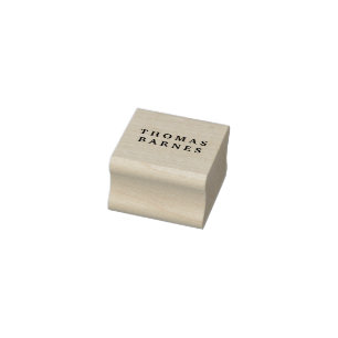 Klassischer Minimalist Elegant Einfach Name Gummistempel