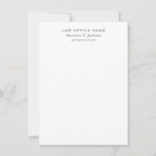 Klassischer Minimalist Plain Einfach Schwarz Weiß Mitteilungskarte
