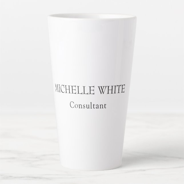 Klassischer Minimalistischer Beruflicher Name Milchtasse (Vorderseite)