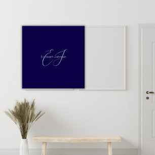 Klassischer minimalistischer Klassiker in Blau und Poster