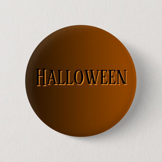 Klassischer minimalistischer Terrakotta-Halloween- Button (Vorderseite)