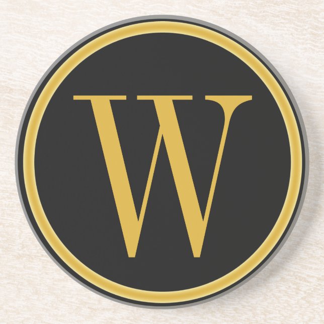 Klassischer mit Monogramm Untersetzer (Vorne)